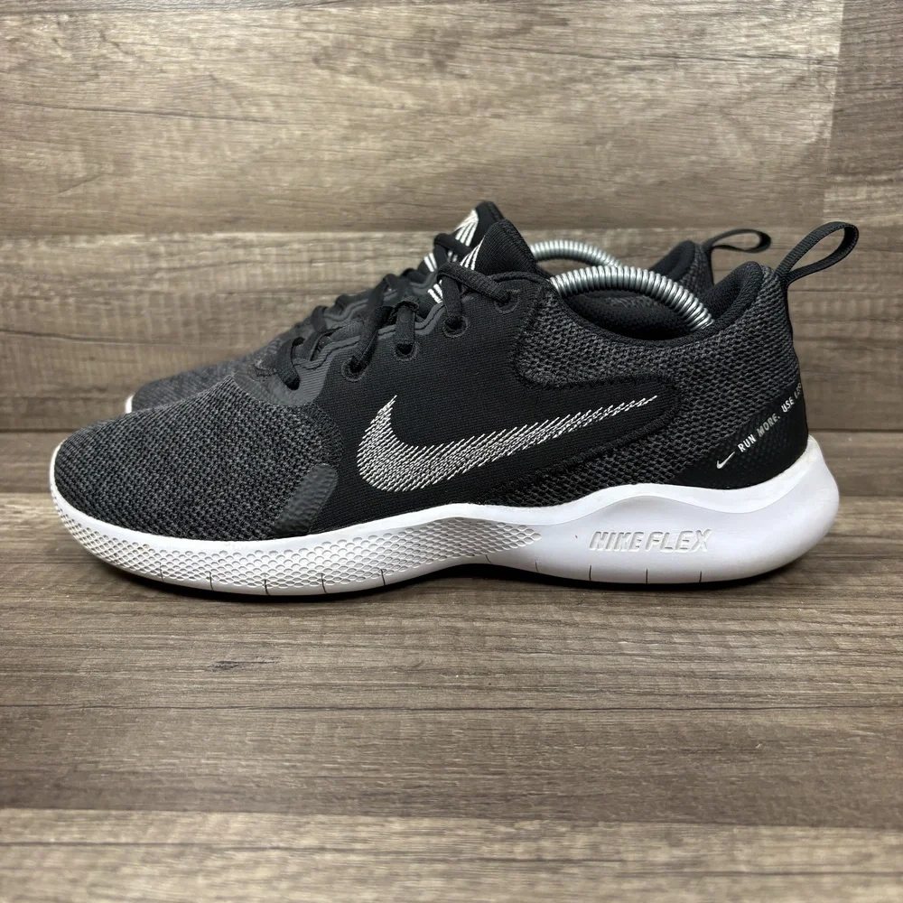 Nike Flex Experience Run 10 Black Gray Womens Size 8.5 CI9964-002 Running Shoe